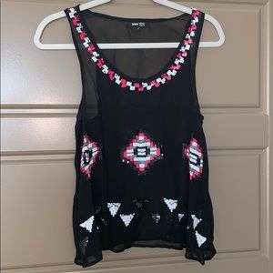 TFNC London tank top with sequins